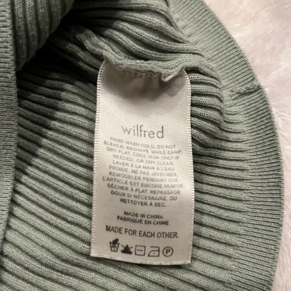 Aritzia Wilfred Reso Sweater Crop Green Size L - Picture 3 of 7